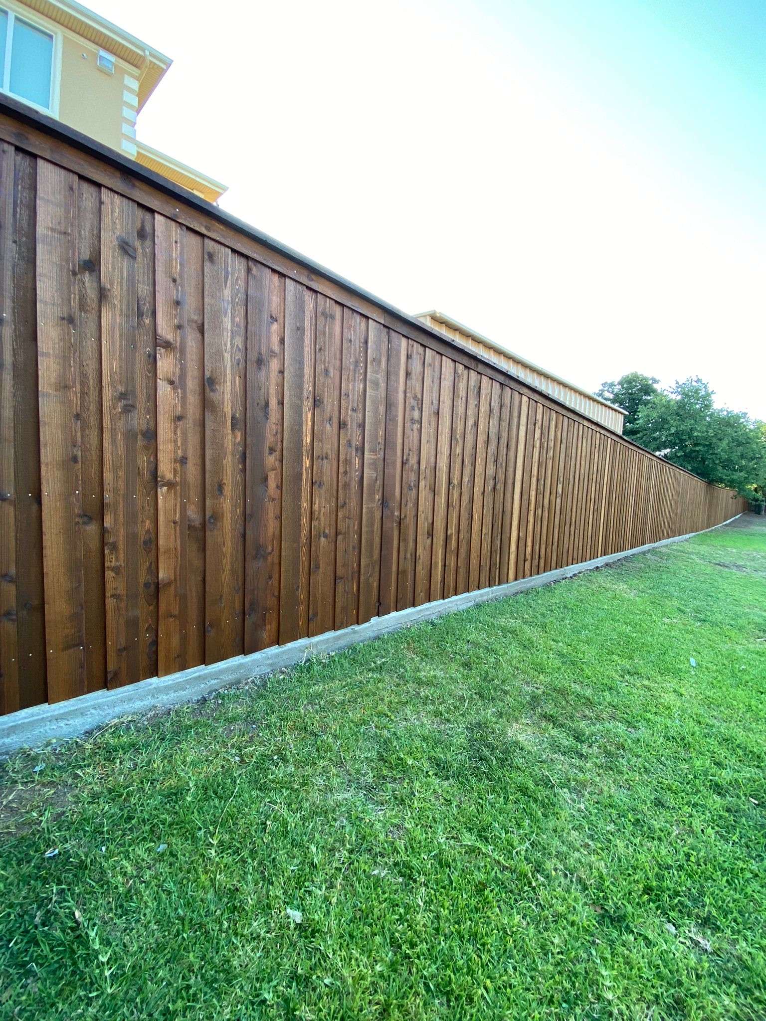 Cap and Trim Wood Privacy Fence